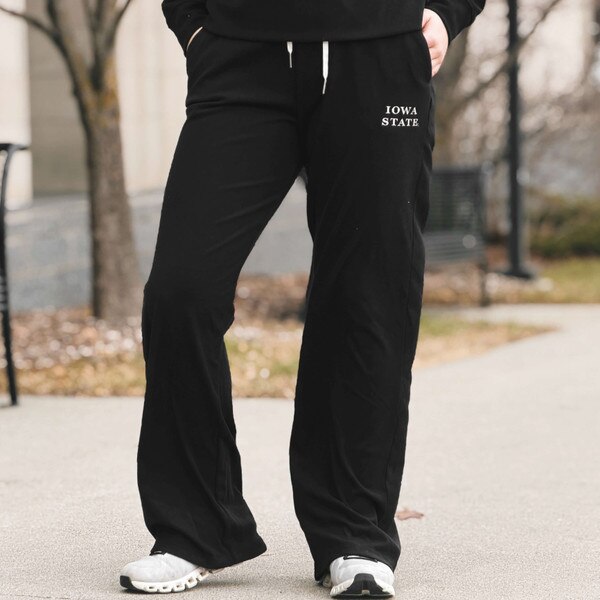 Champion® Women's Iowa State Black Wide Leg Sweatpants